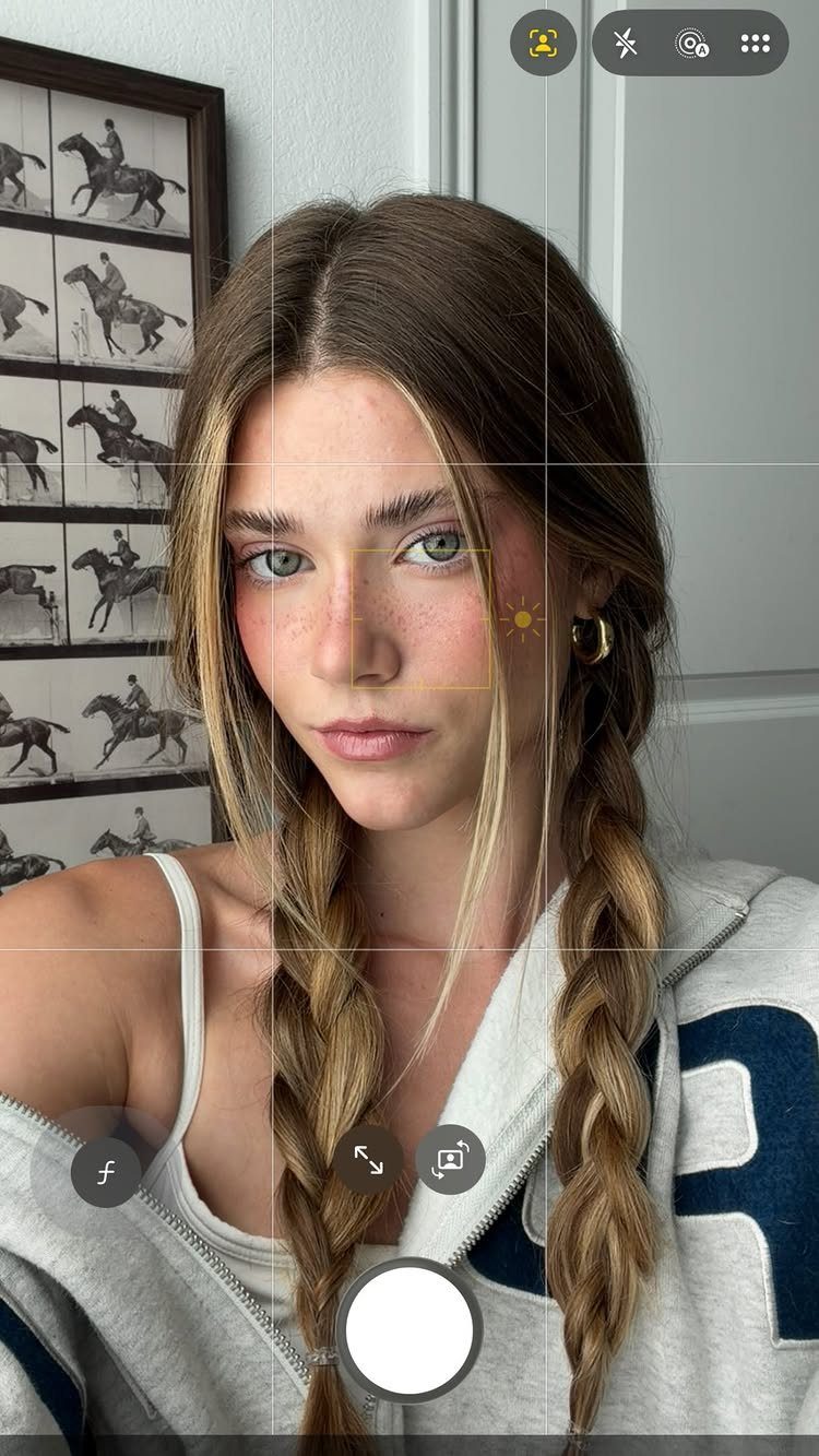 Young woman with light brown hair styled in two long, neat braids.